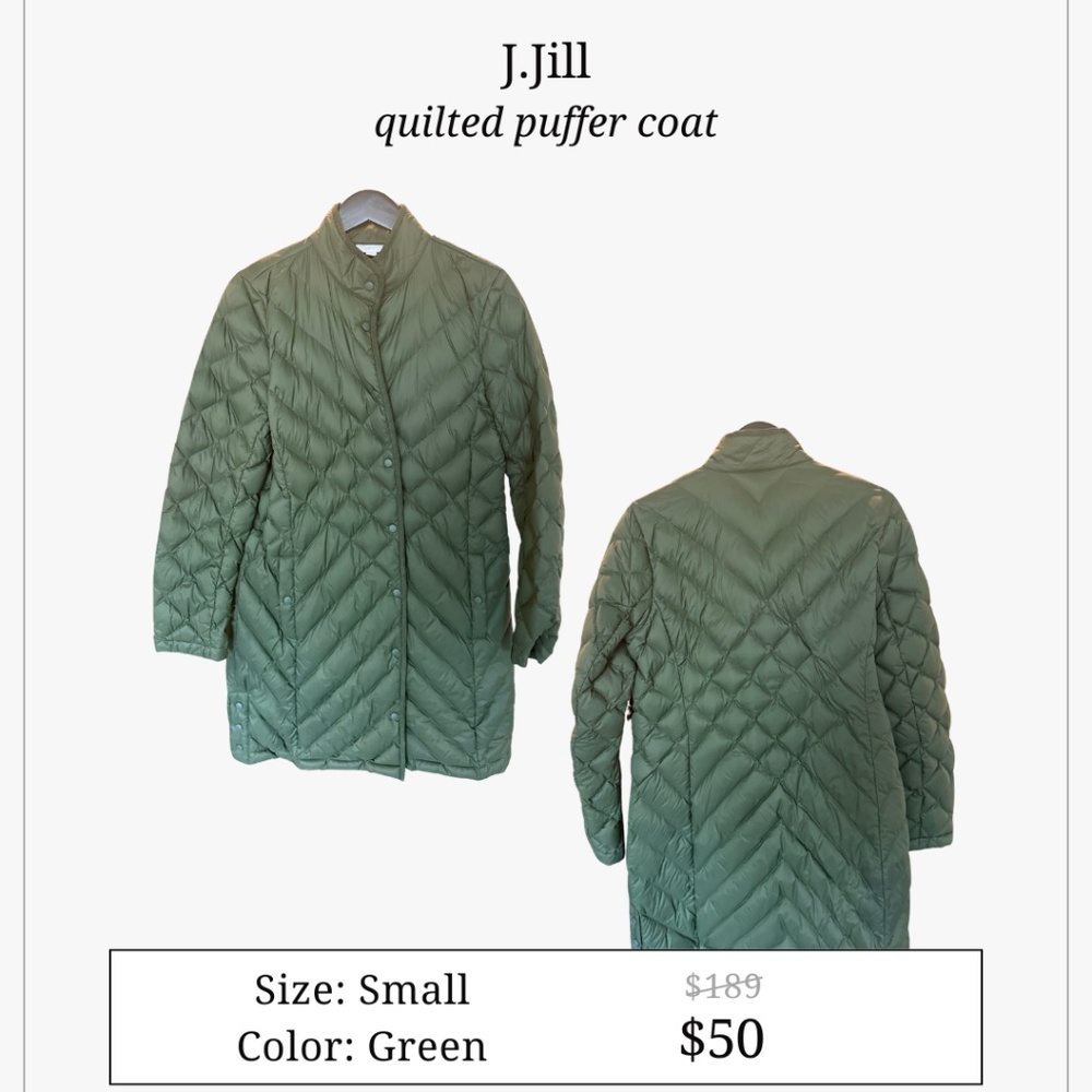 J.Jill quilted puffer coat